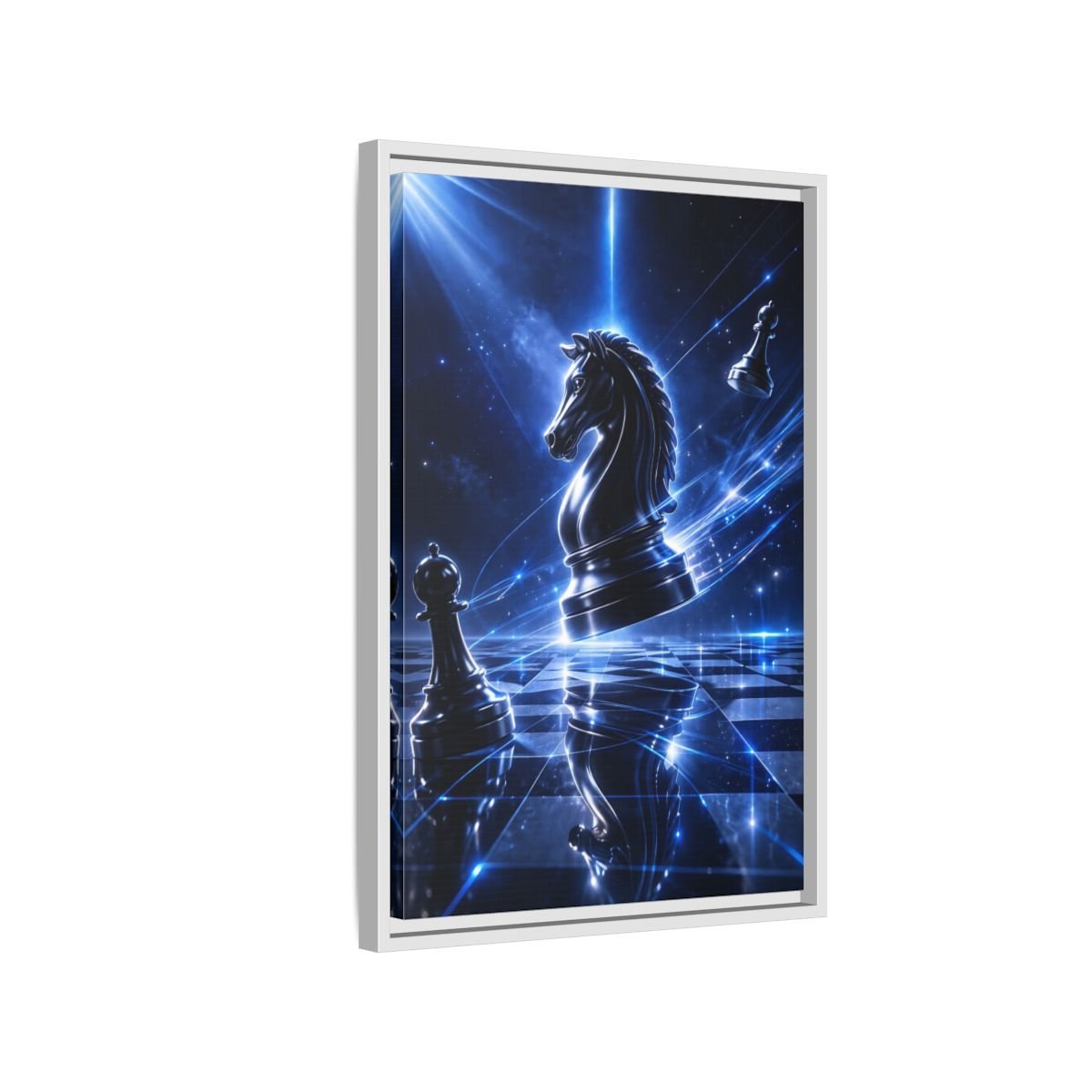 Science Fiction Chess Knight - Framed Canvas Wall Art Print - YesArtYes
