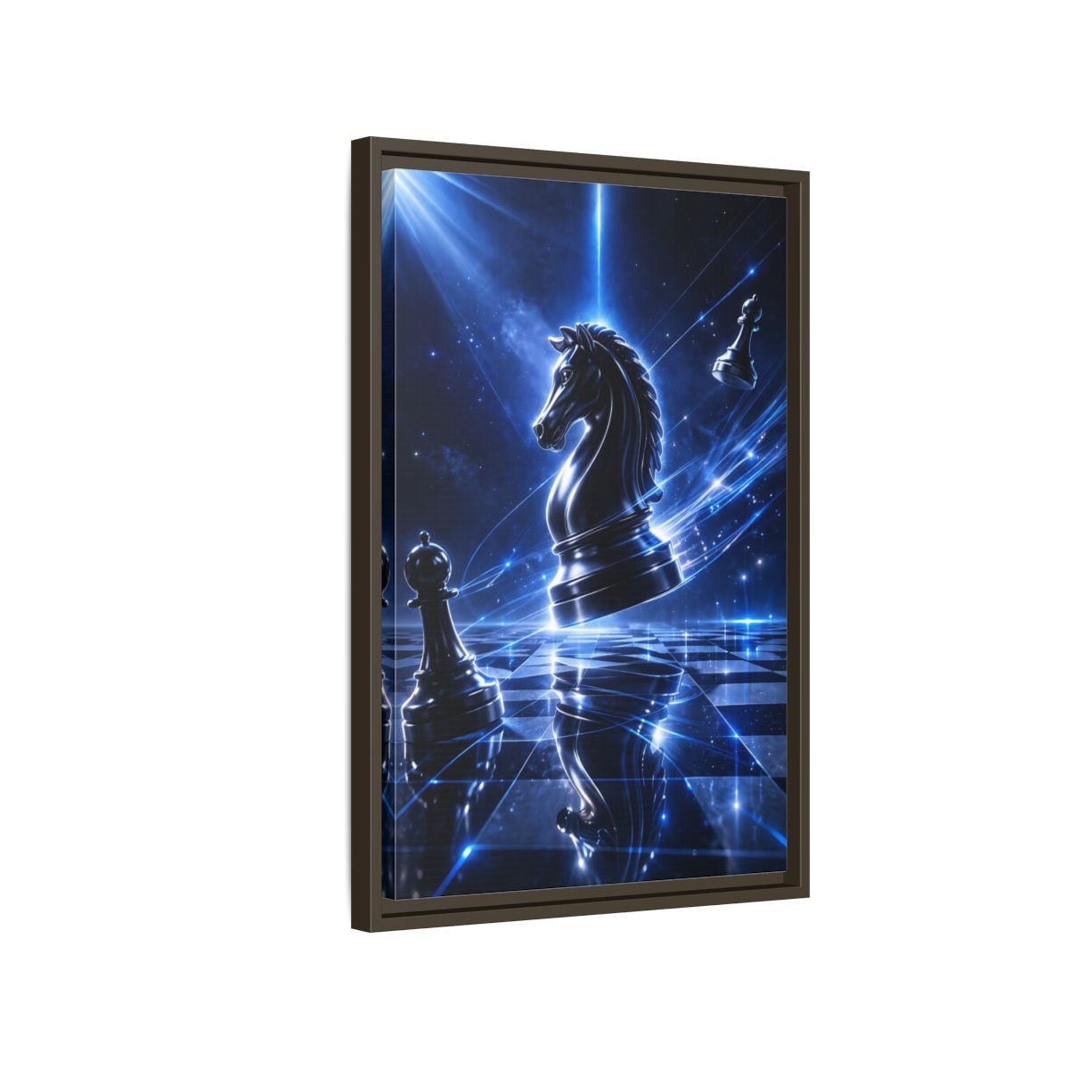 Science Fiction Chess Knight - Framed Canvas Wall Art Print - YesArtYes