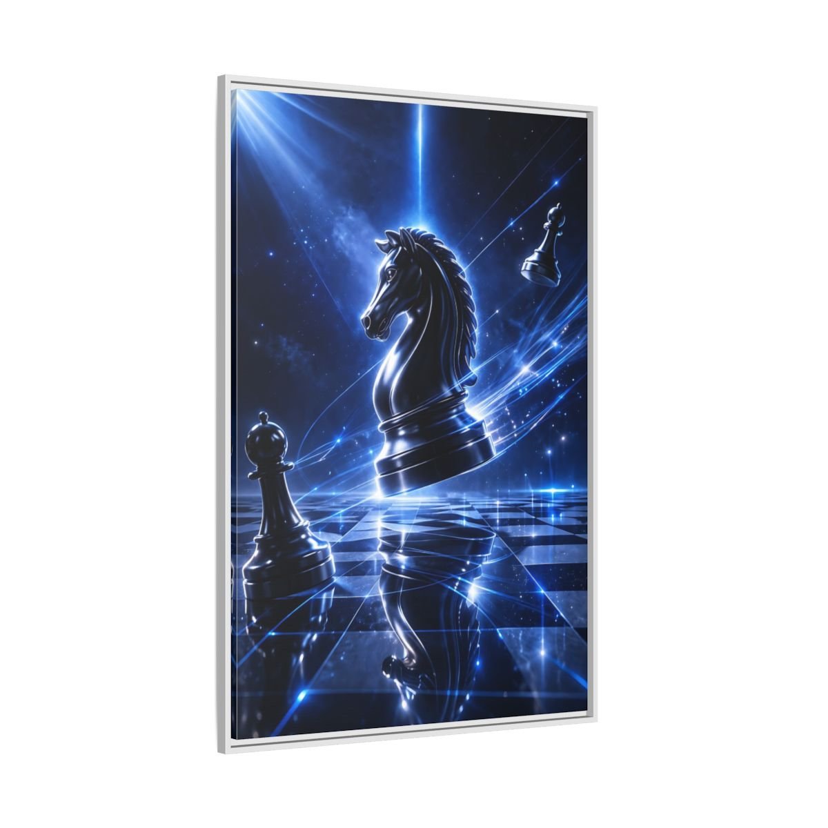 Science Fiction Chess Knight - Framed Canvas Wall Art Print - YesArtYes