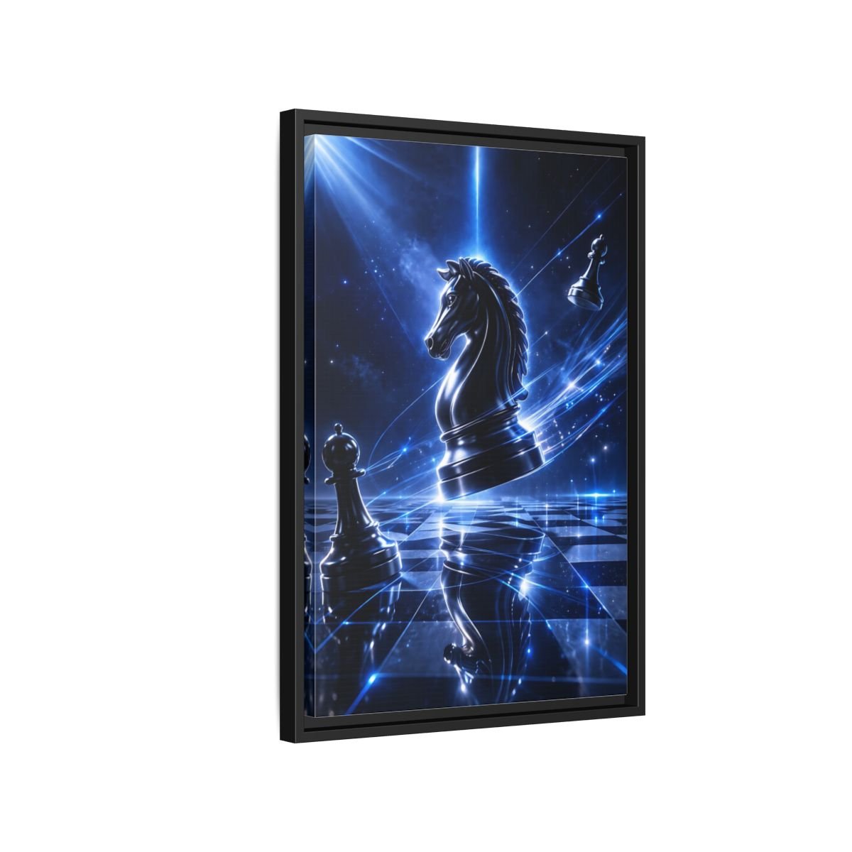 Science Fiction Chess Knight - Framed Canvas Wall Art Print - YesArtYes