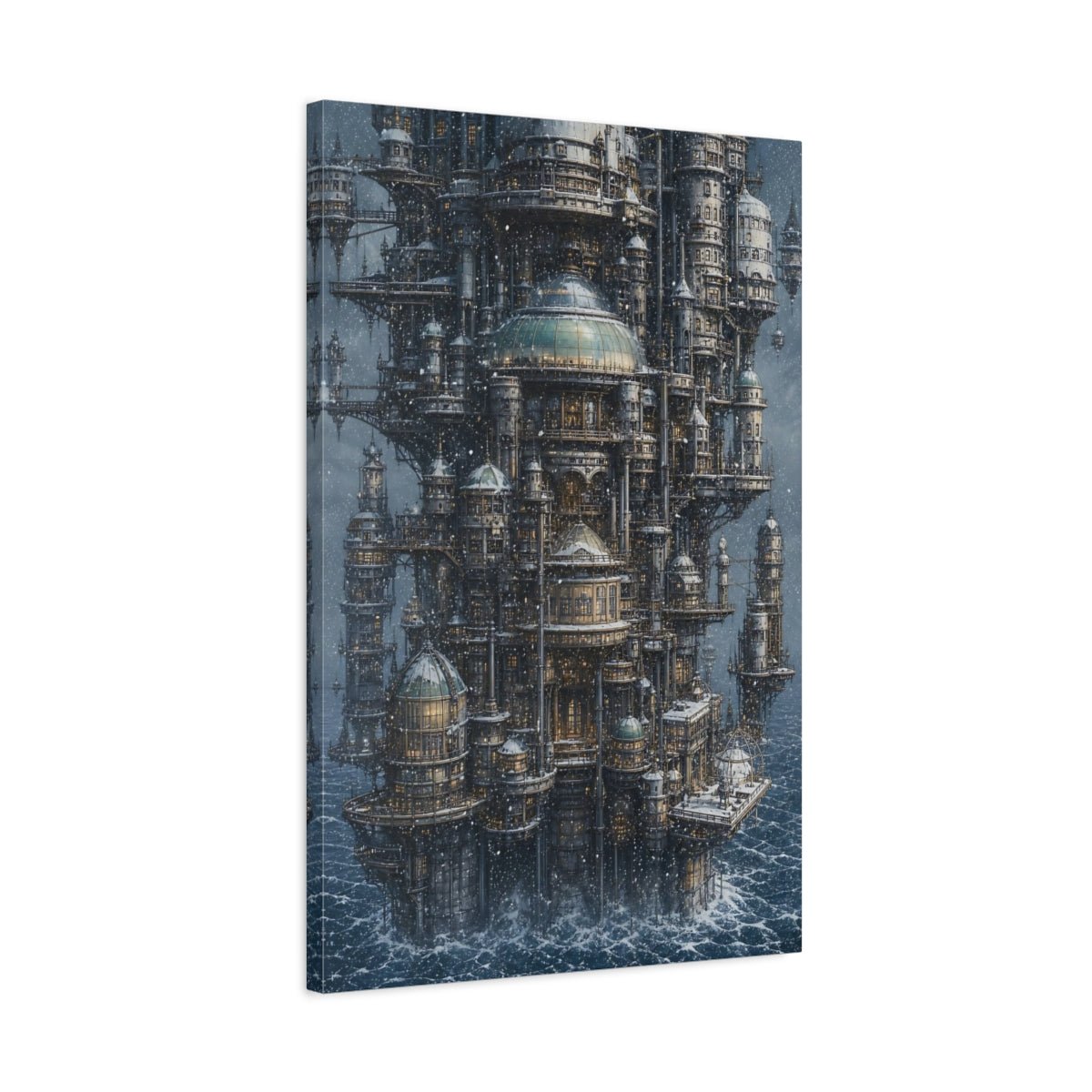 Science Fiction Futuristic City Grey And Canvas Wall Art Print – Sci - fi Living Room, Large - YesArtYes