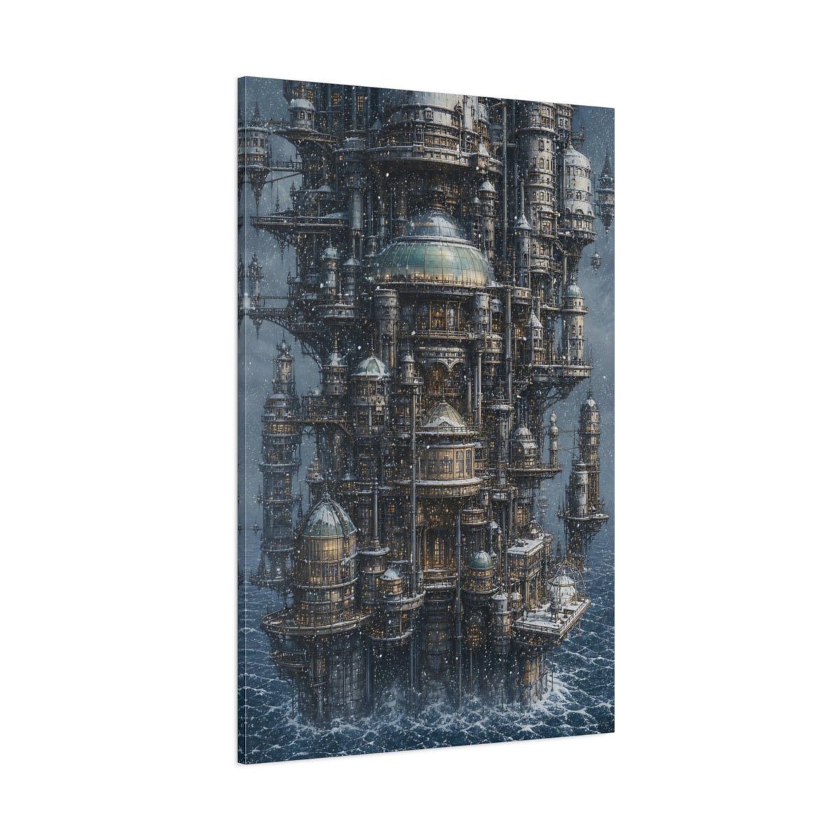 Science Fiction Futuristic City Grey And Canvas Wall Art Print – Sci - fi Living Room, Large - YesArtYes