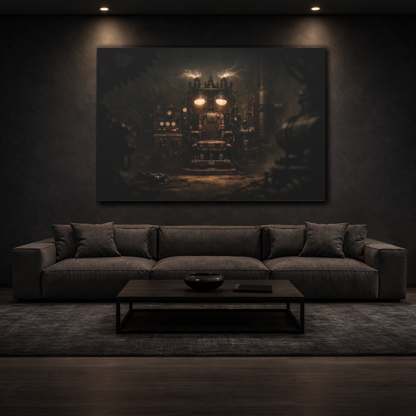 Science Fiction Machine Chair Dark Steampunk - Canvas Wall Art Print - YesArtYes