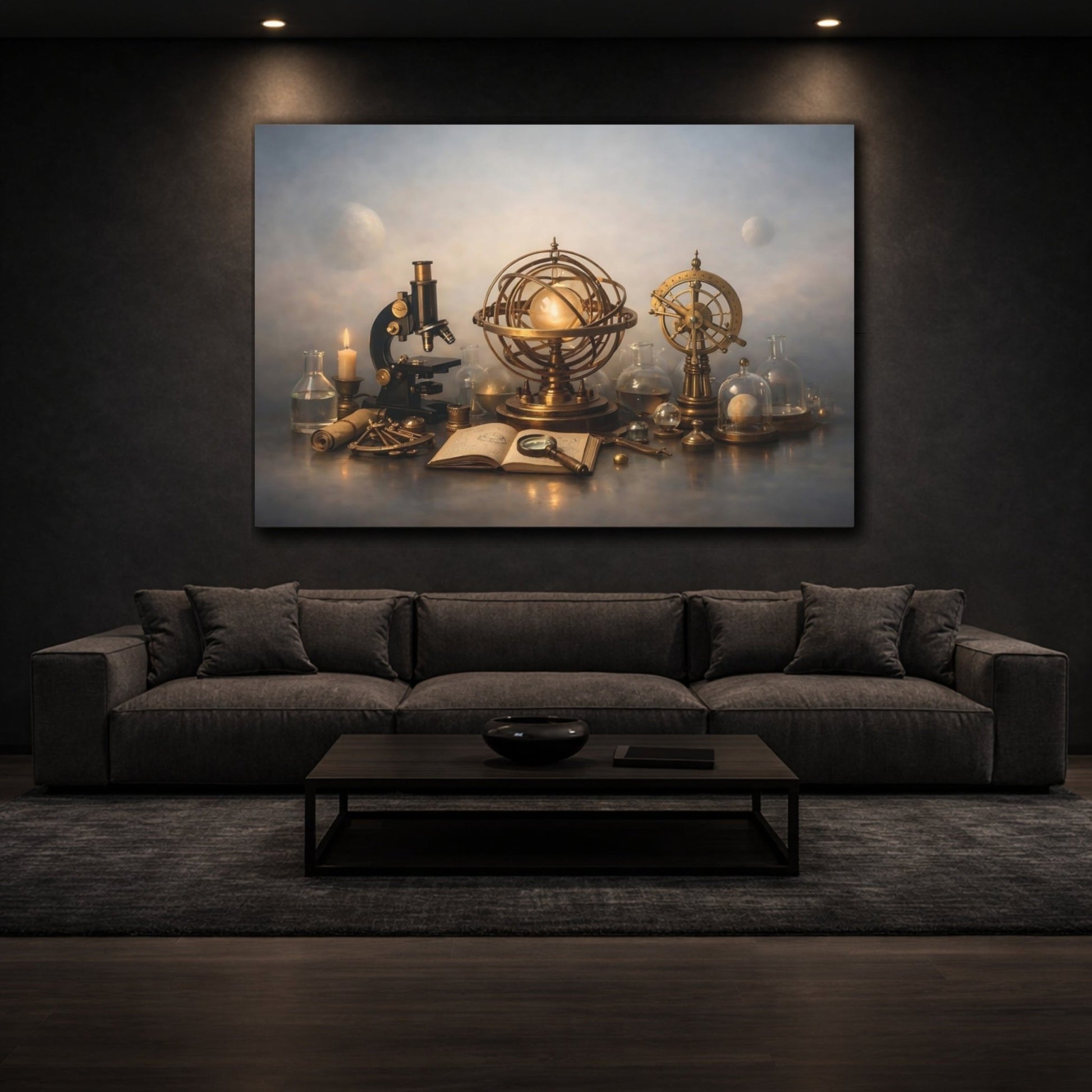 Science Fiction Scientific Instruments Vintage Brass - Canvas Wall Art Print - YesArtYes