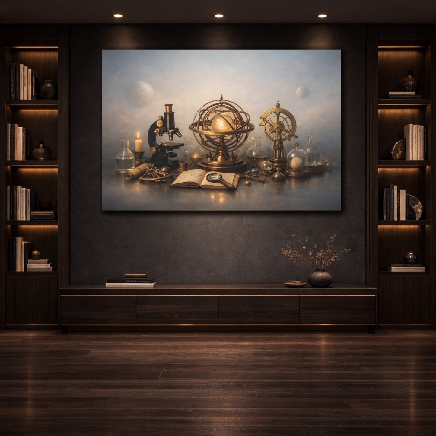 Science Fiction Scientific Instruments Vintage Brass - Canvas Wall Art Print - YesArtYes