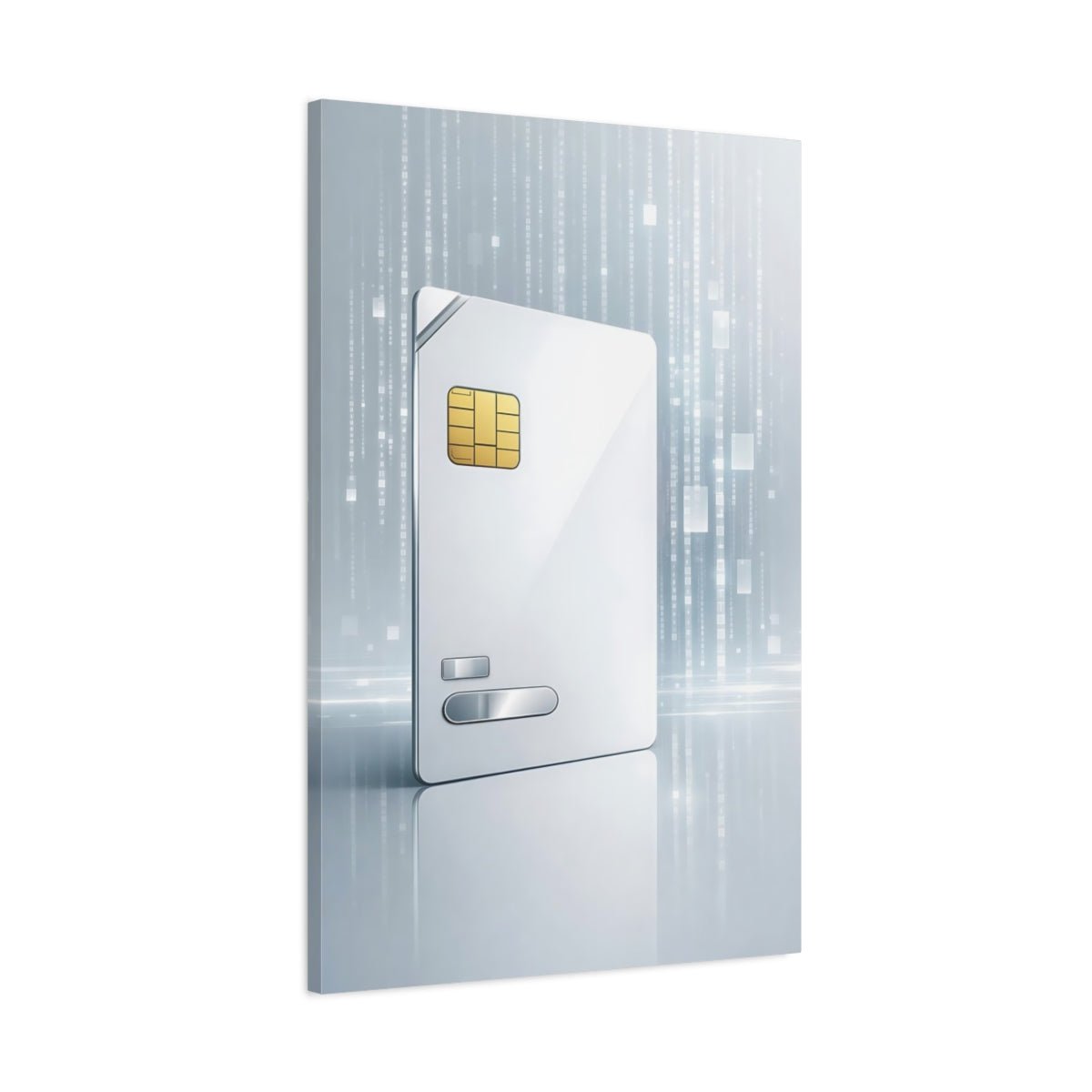 Science Fiction Smart Card Silver And Gold - Canvas Wall Art Print - YesArtYes