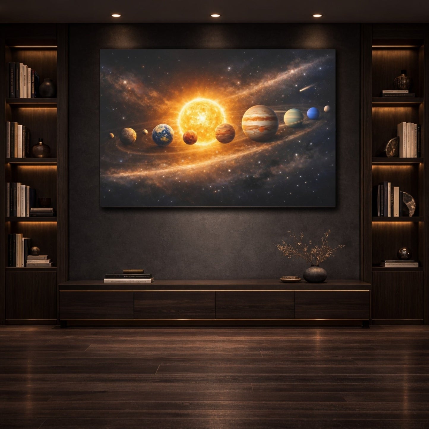 Science Fiction Solar System - Canvas Wall Art Print - YesArtYes
