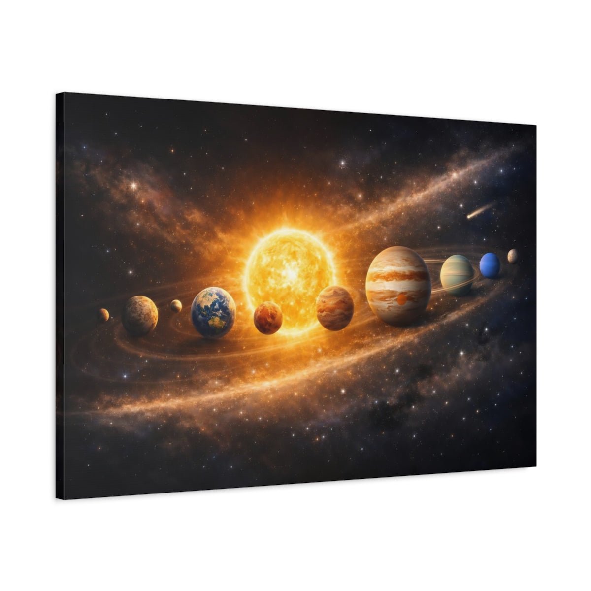 Science Fiction Solar System - Canvas Wall Art Print - YesArtYes