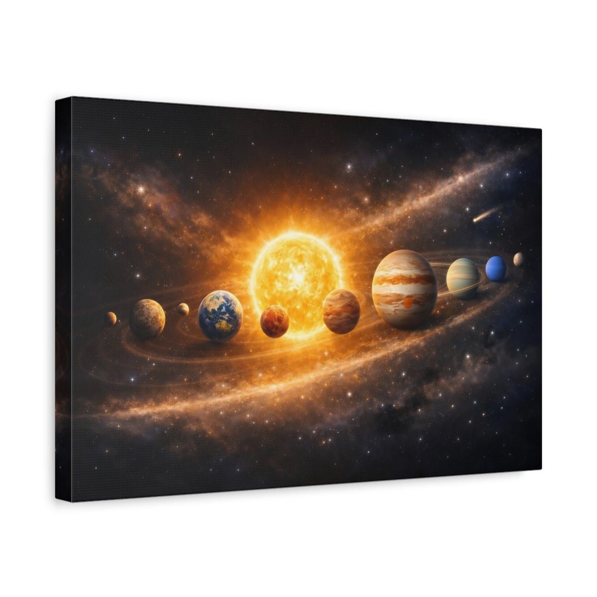 Science Fiction Solar System - Canvas Wall Art Print - YesArtYes