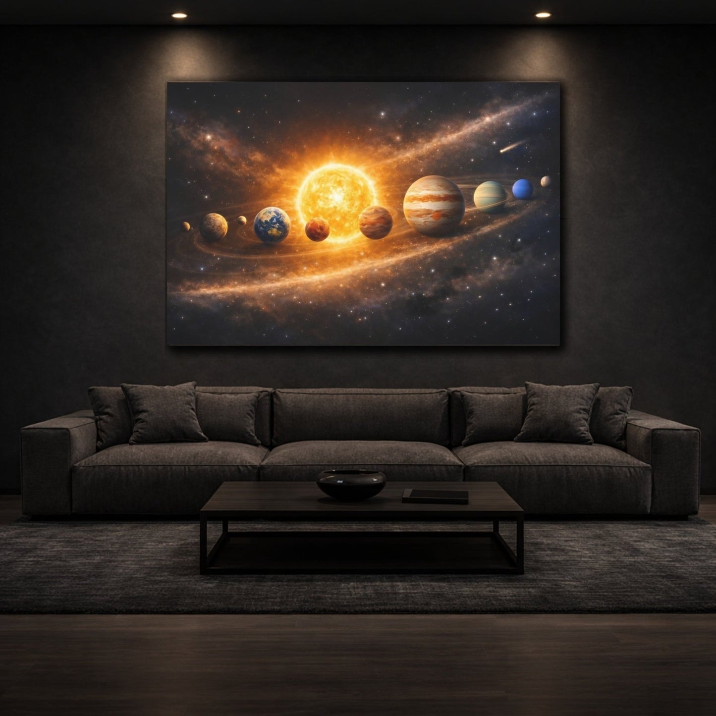 Science Fiction Solar System - Canvas Wall Art Print - YesArtYes