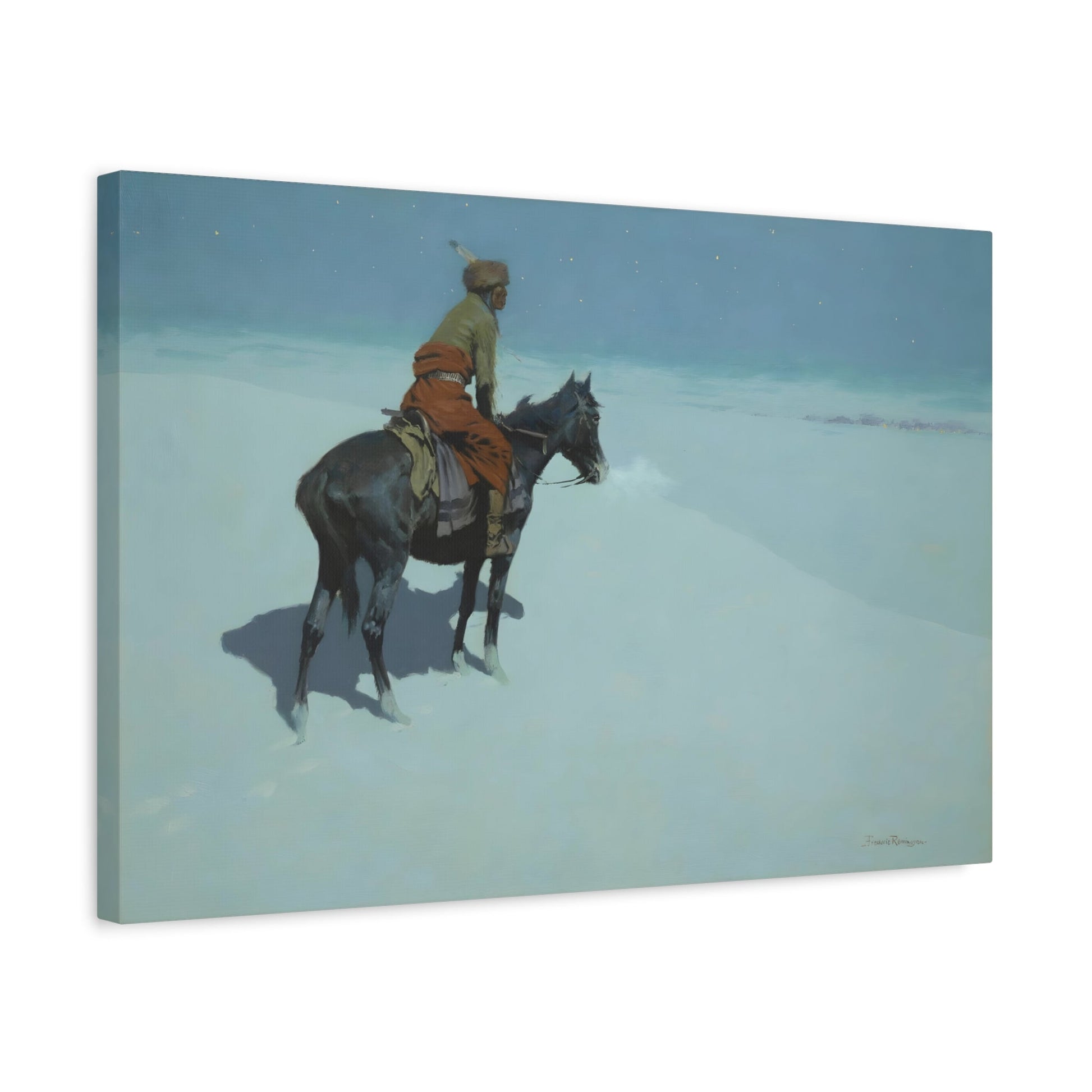 Scout Friends or Foes Wall Art Prints - Western Remington Canvas Print