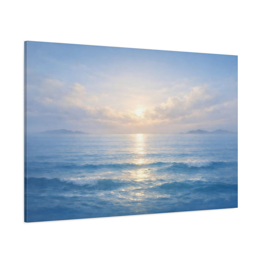 Seascape Blue shown as stretched canvas wall art