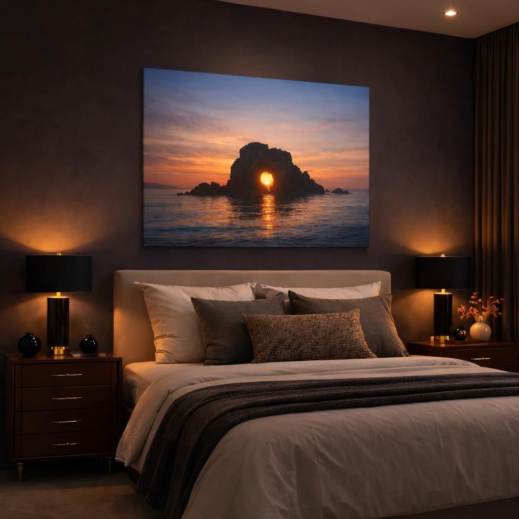 Seascape Cheese Sea Arch Nature - Canvas Wall Art Print - YesArtYes