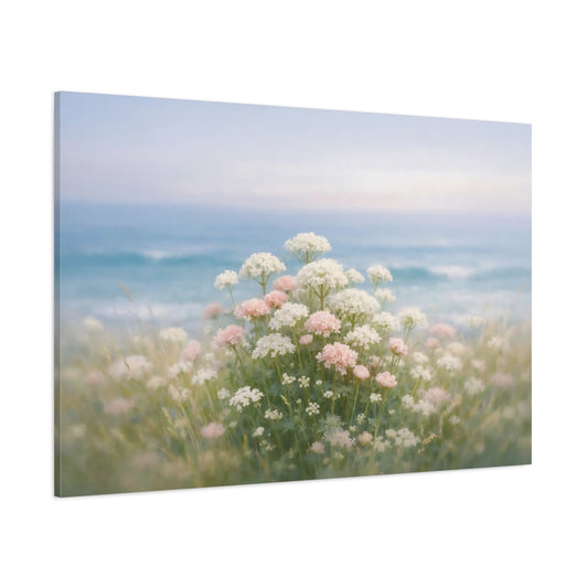 Seascape Floral Close-Up shown as stretched canvas wall art