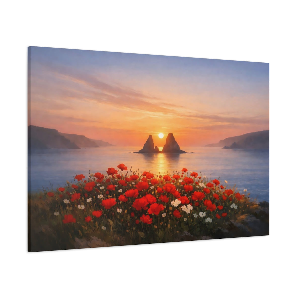 Seascape Flower Coast shown as stretched canvas wall art