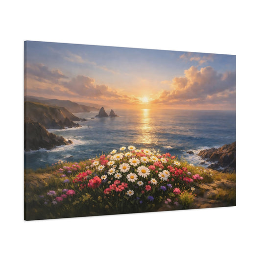 Seascape Flower Coast shown as stretched canvas wall art