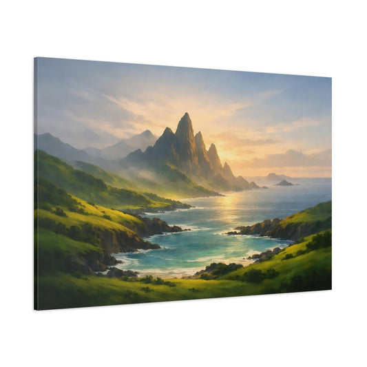 Seascape Green Valley shown as stretched canvas wall art