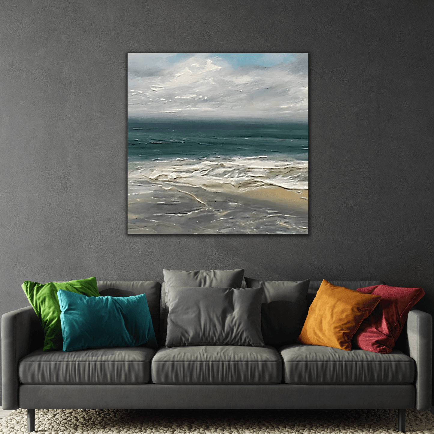 Seascape Ocean Canvas Art - Coastal Beach Wall Decor - YesArtYes