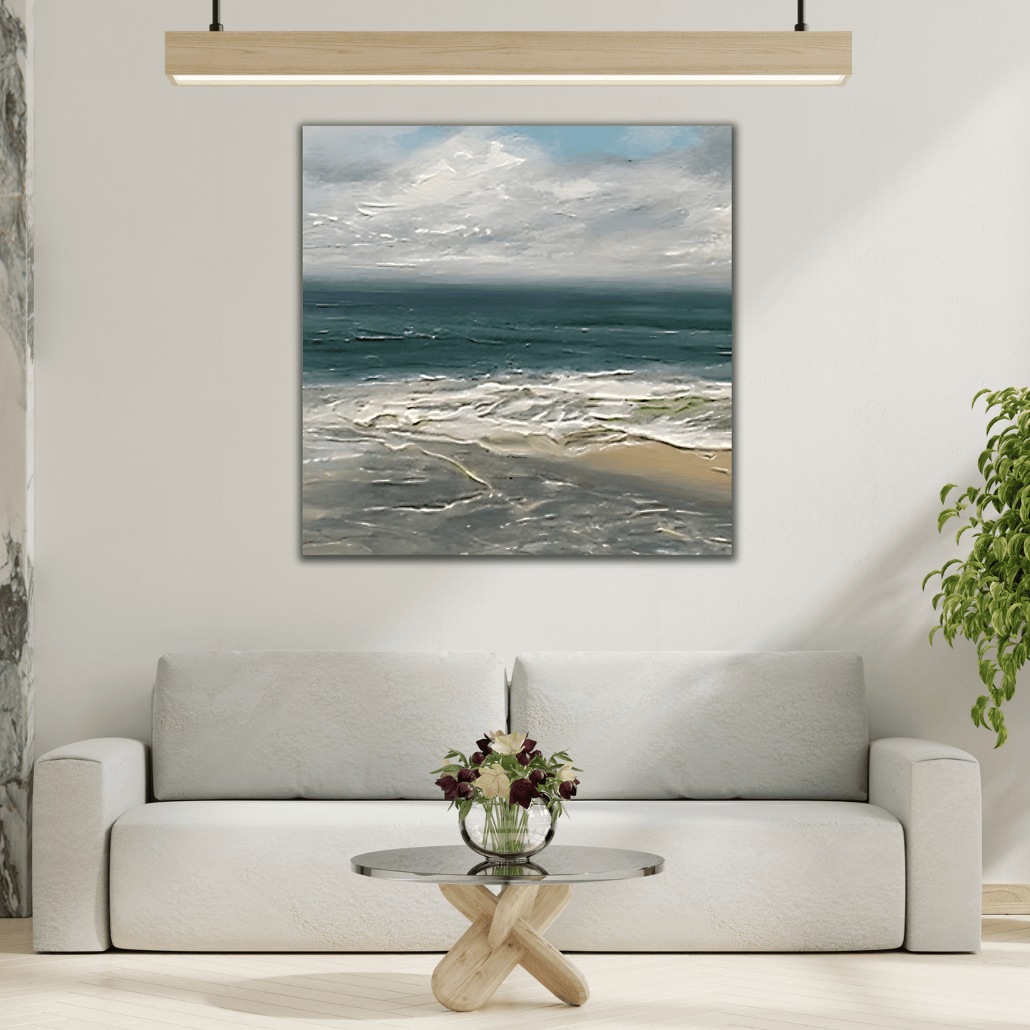 Seascape Ocean Canvas Art - Coastal Beach Wall Decor - YesArtYes