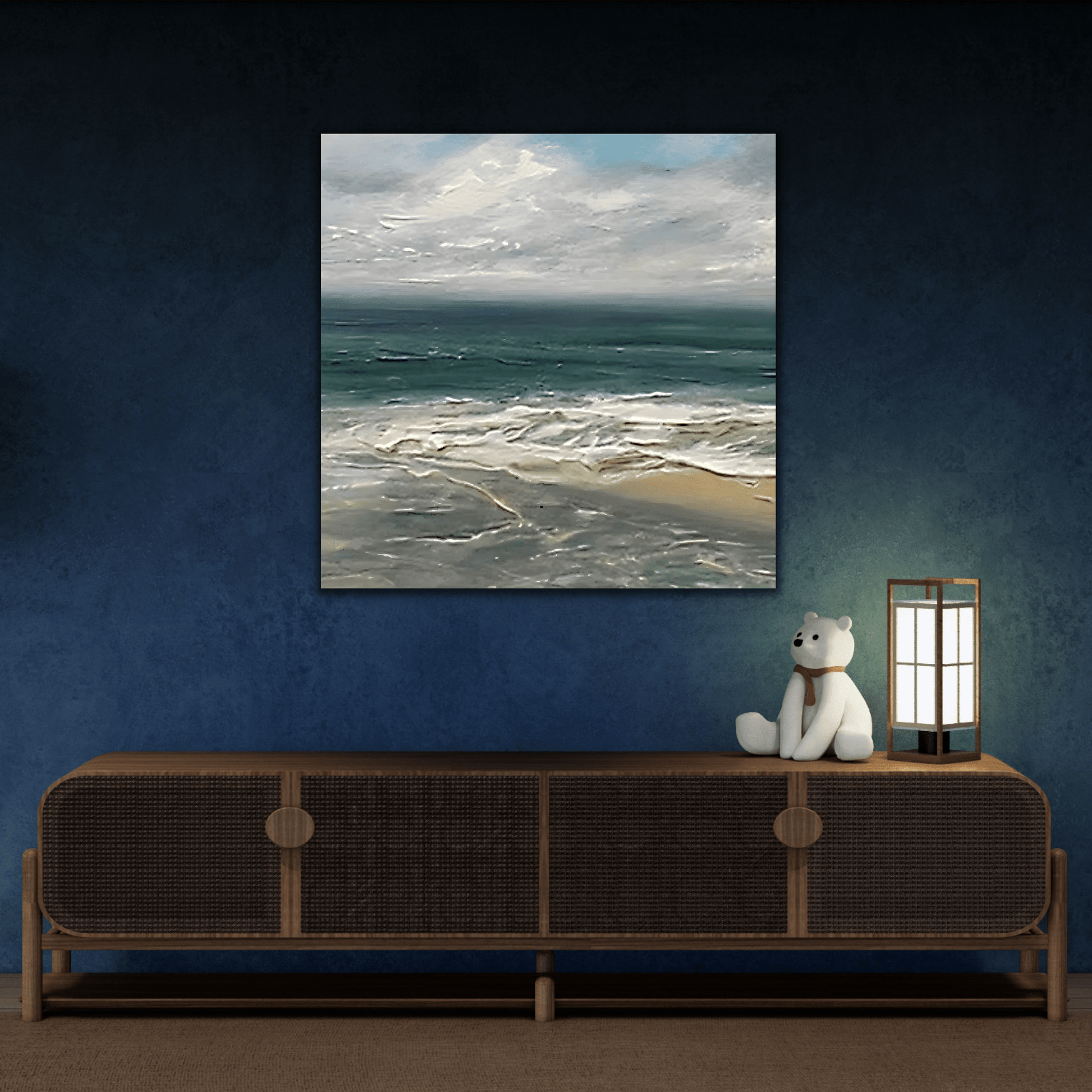 Seascape Ocean Canvas Art - Coastal Beach Wall Decor - YesArtYes