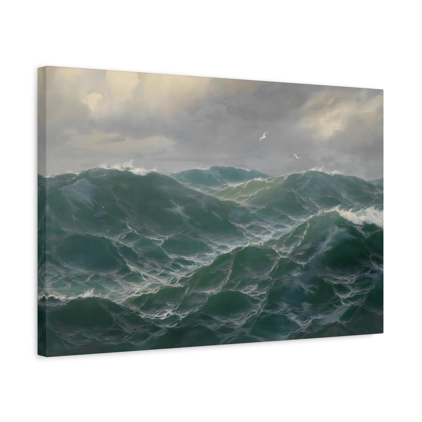 Seascape Seagulls Marine Landscape Canvas Art Print - Jensen Sea Wall Art Prints for Home Decor