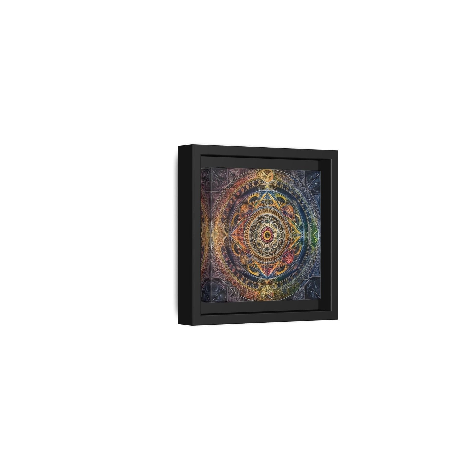 Seed of Life Mandala Sacred Geometry Framed Canvas Wall Art - YesArtYes