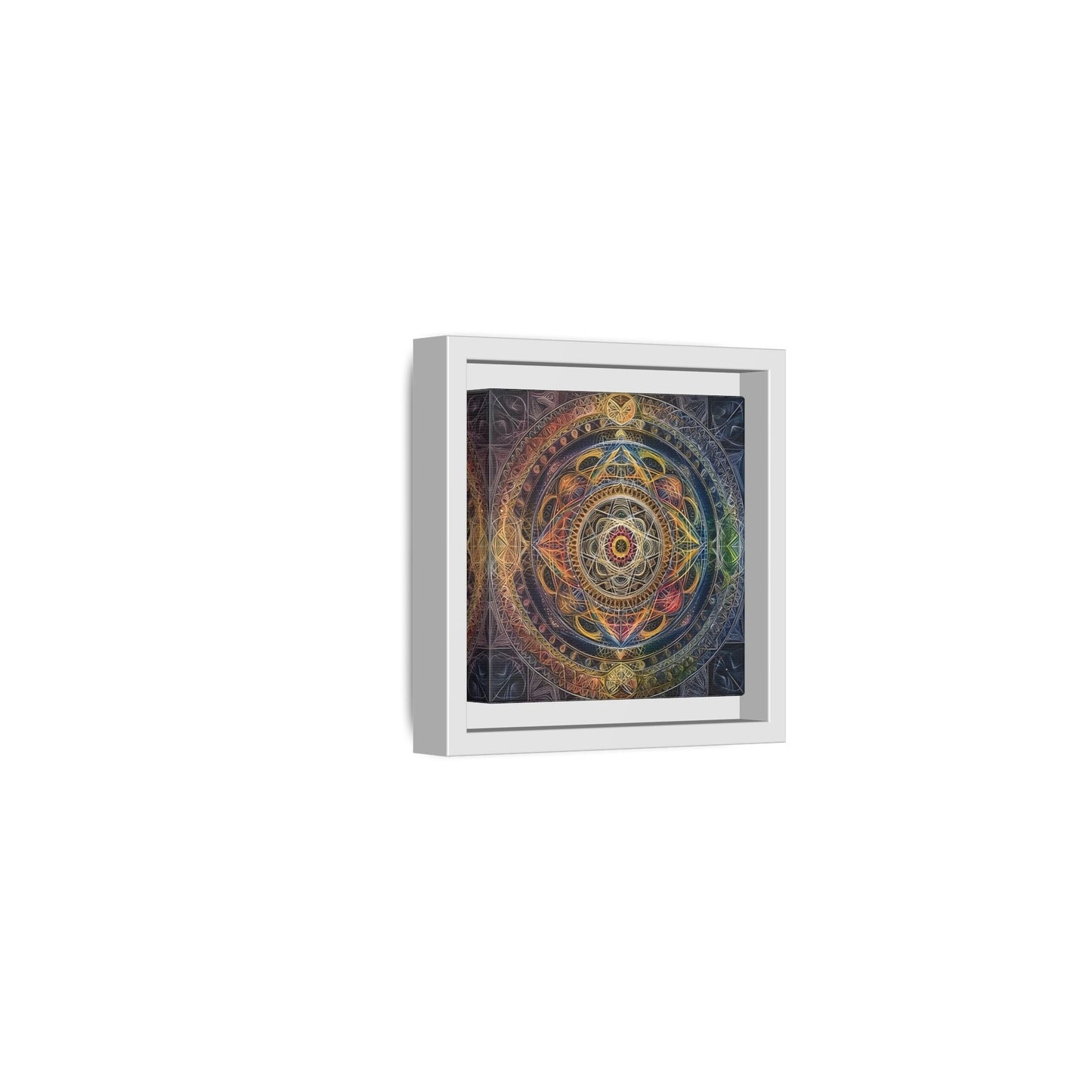 Seed of Life Mandala Sacred Geometry Framed Canvas Wall Art - YesArtYes