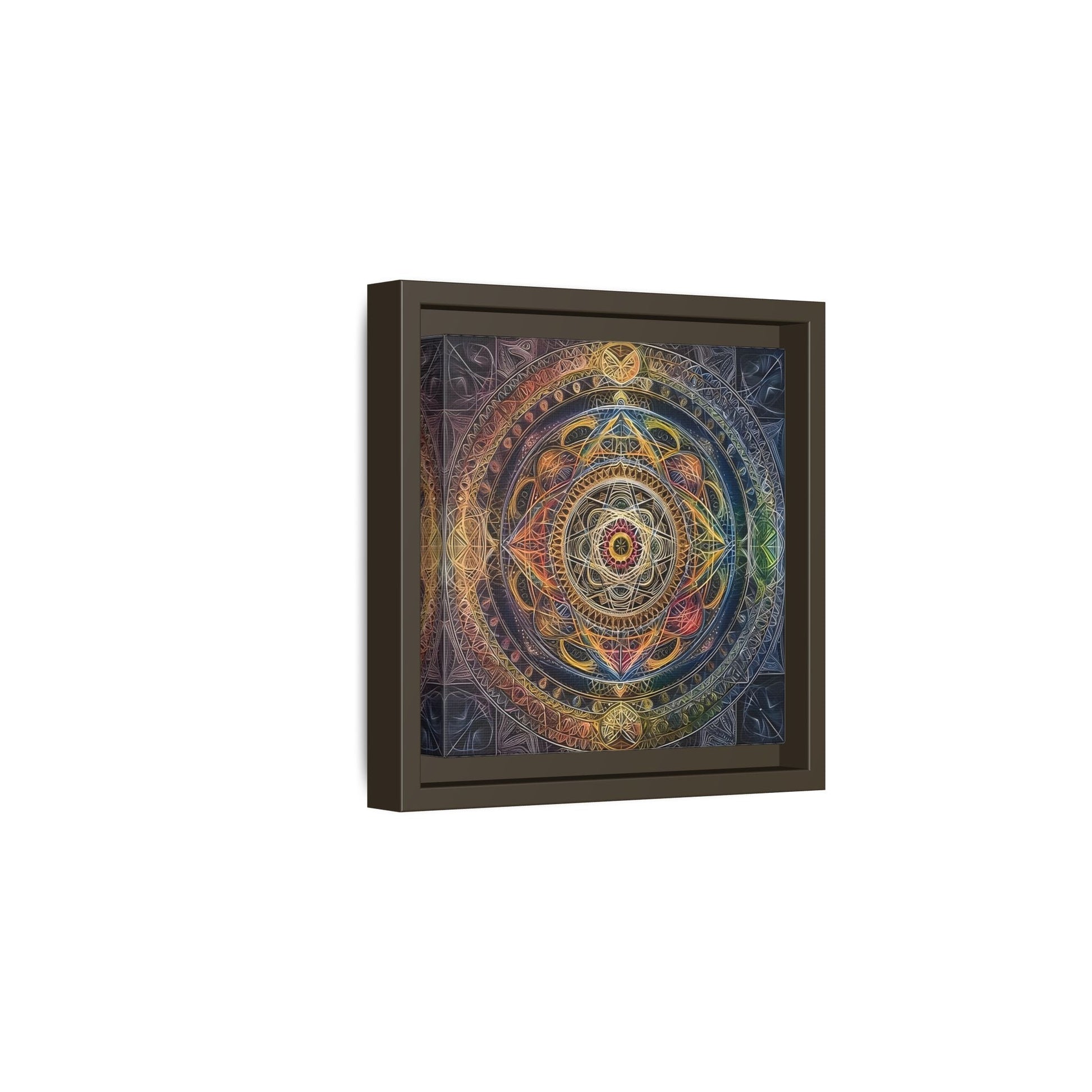Seed of Life Mandala Sacred Geometry Framed Canvas Wall Art - YesArtYes