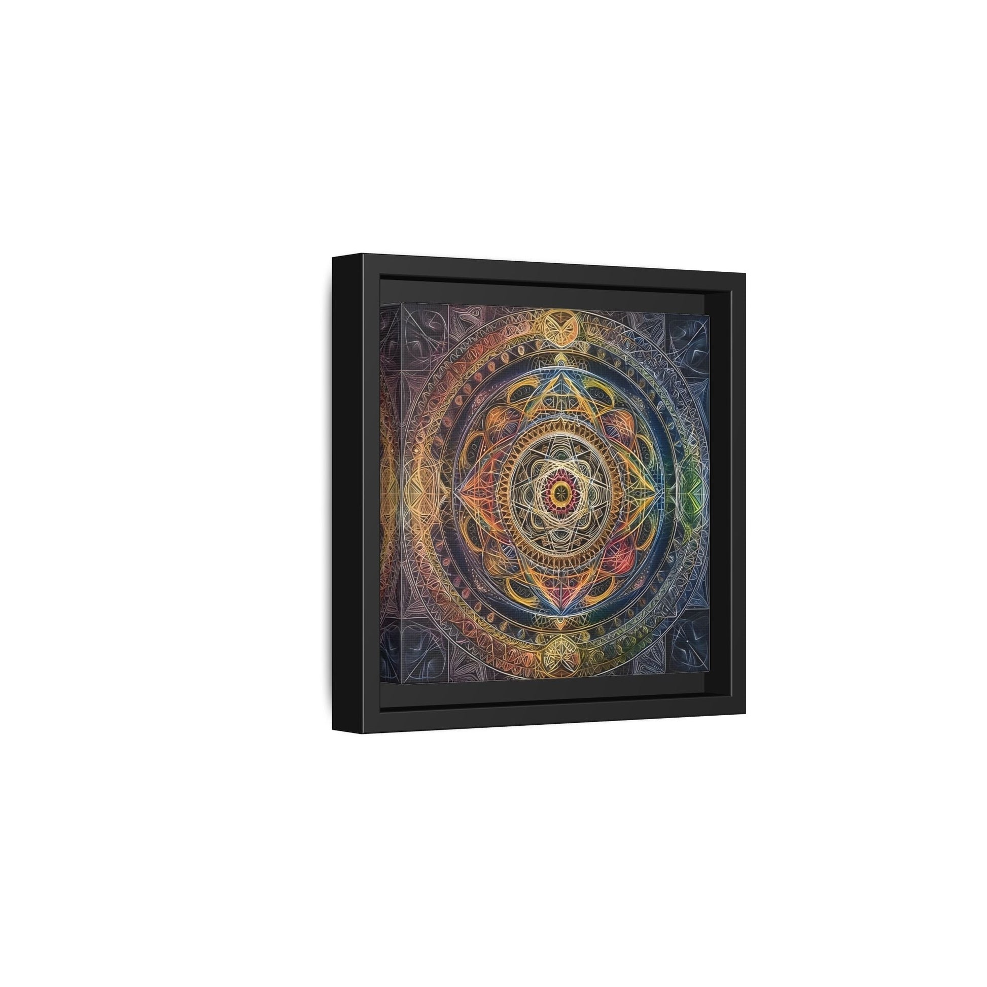 Seed of Life Mandala Sacred Geometry Framed Canvas Wall Art - YesArtYes