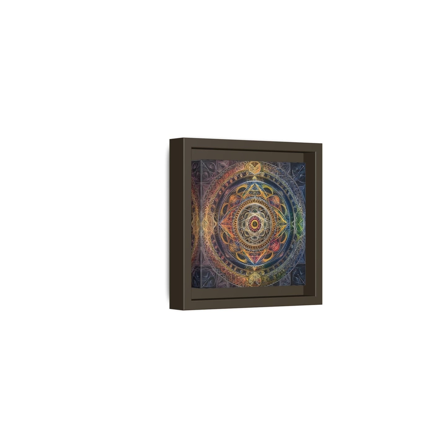 Seed of Life Mandala Sacred Geometry Framed Canvas Wall Art - YesArtYes