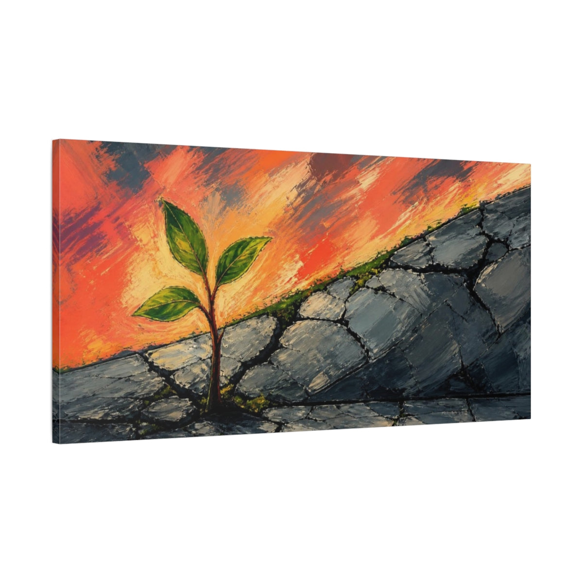 Main Mockup. Seedling Of Motivation shown as canvas print