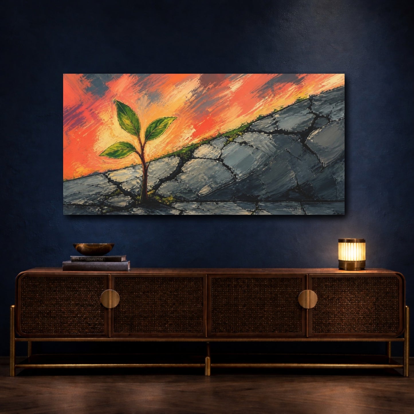 Mockup 4. Seedling Of Motivation shown as canvas print