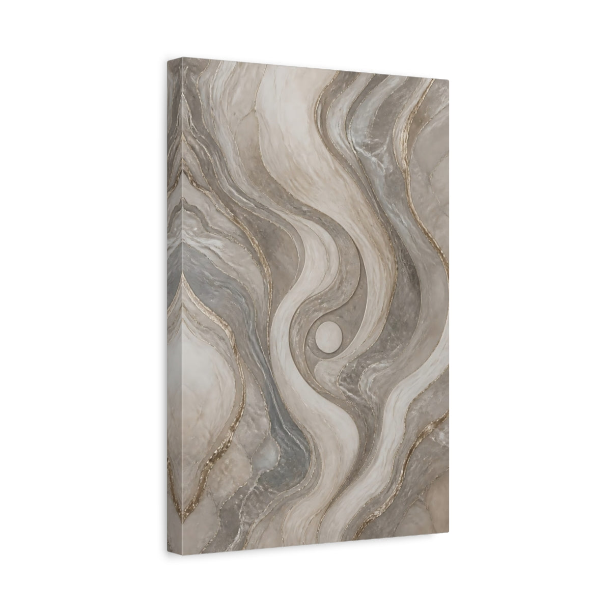 Side Mockup 4. Serene Marble Swirl shown as canvas print