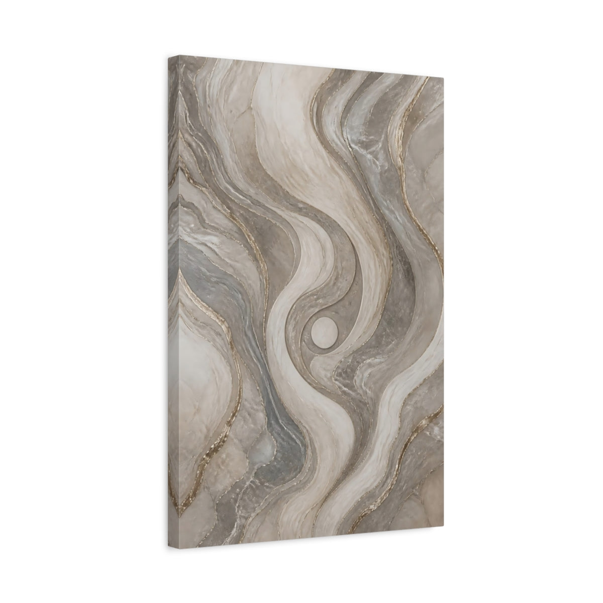Side Mockup 3. Serene Marble Swirl shown as canvas print