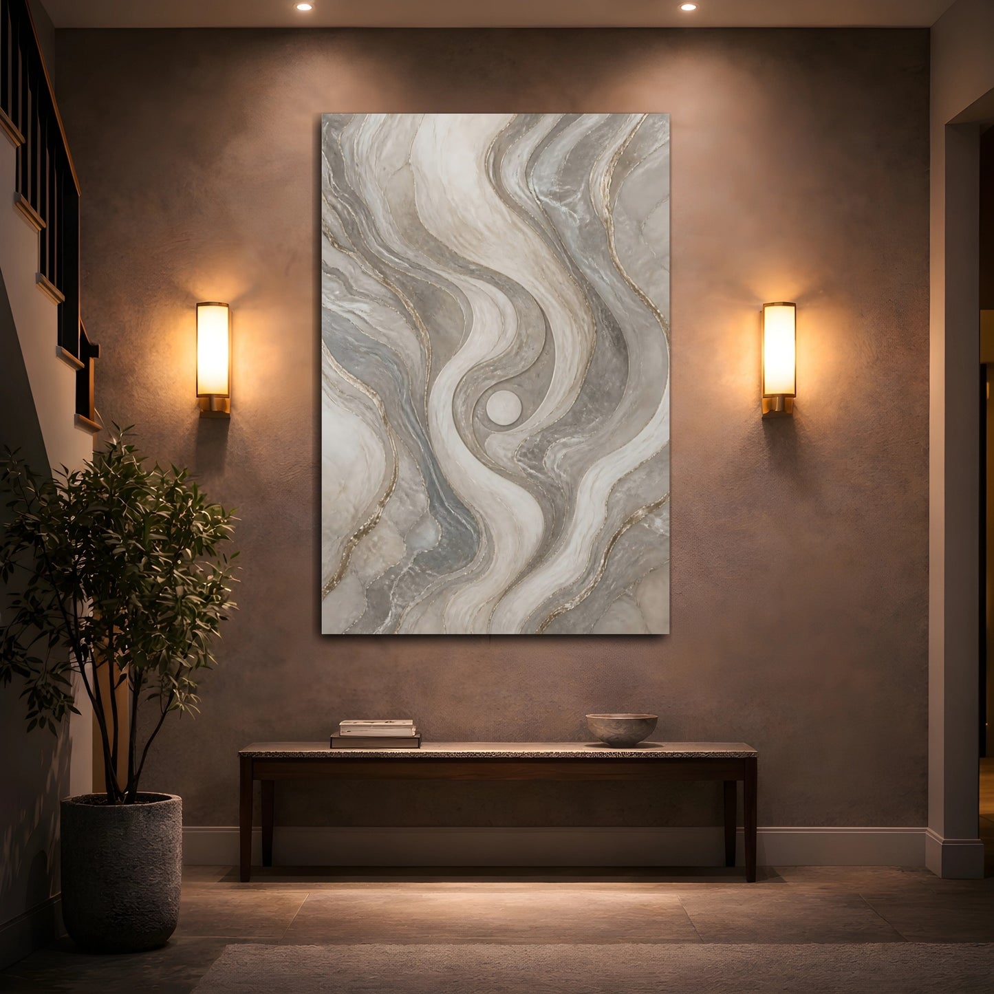 Mockup 2. Serene Marble Swirl shown as canvas print