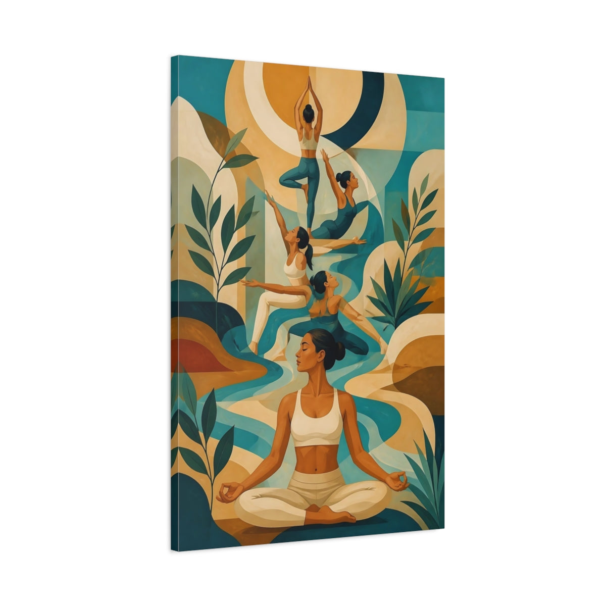 Main Mockup. Serene Yoga Flow shown as canvas print