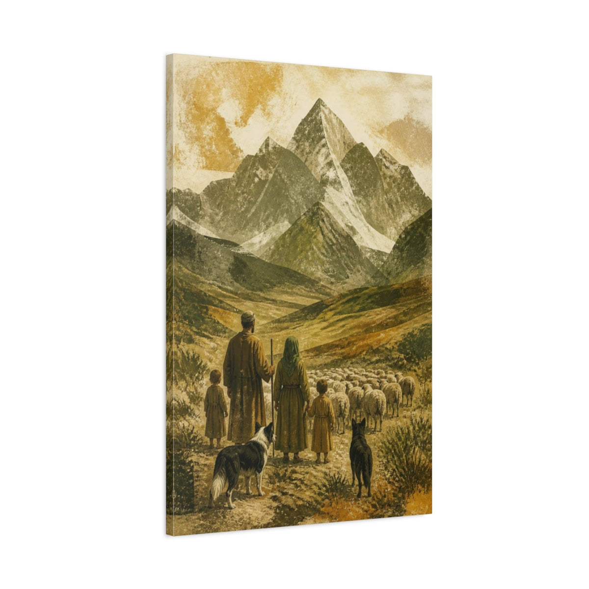 Main Mockup. Shepherd Family Pets shown as canvas print