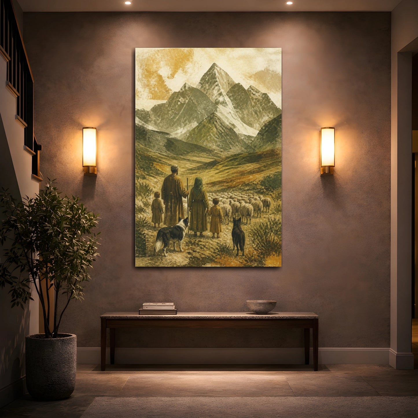Mockup 2. Shepherd Family Pets shown as canvas print