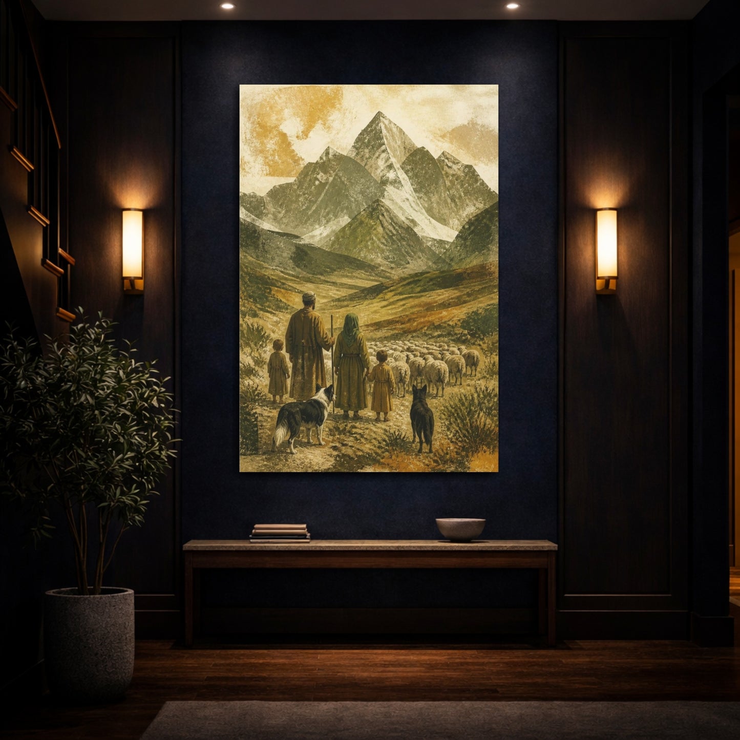 Mockup 4. Shepherd Family Pets shown as canvas print