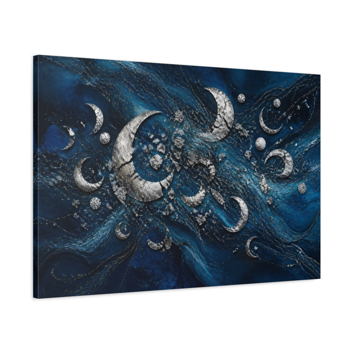Main Mockup. Silver Moon Shards shown as canvas print
