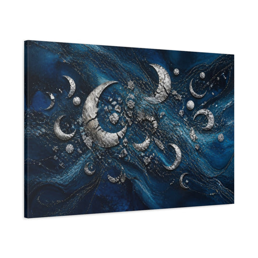 Main Mockup. Silver Moon Shards shown as canvas print