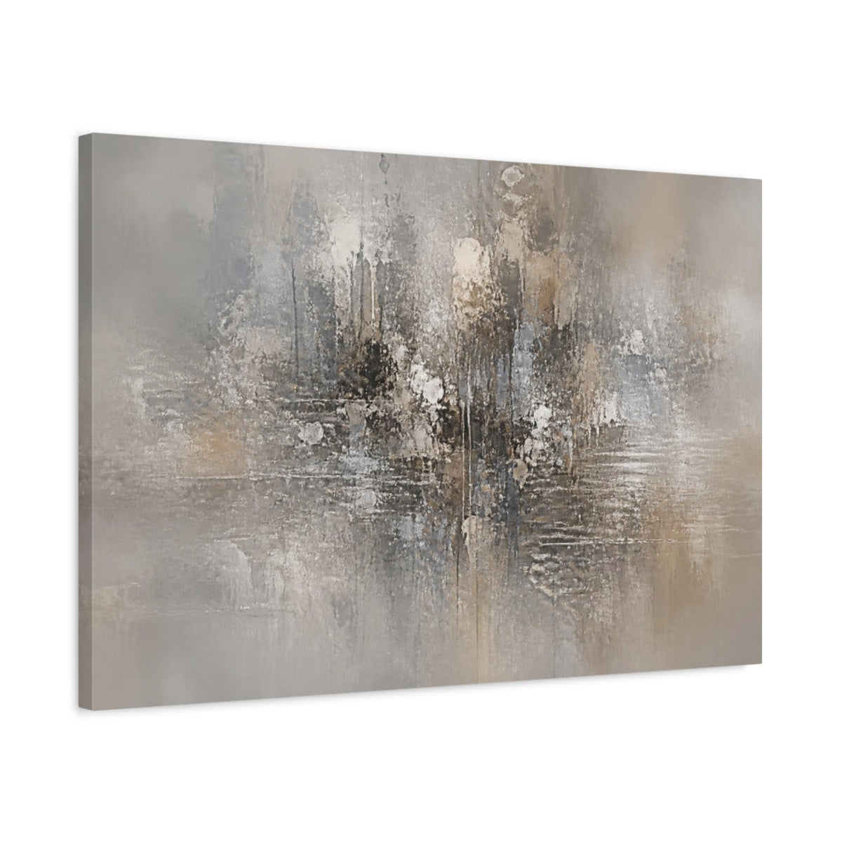 Side Mockup 2. Silver Rain Fields shown as canvas print