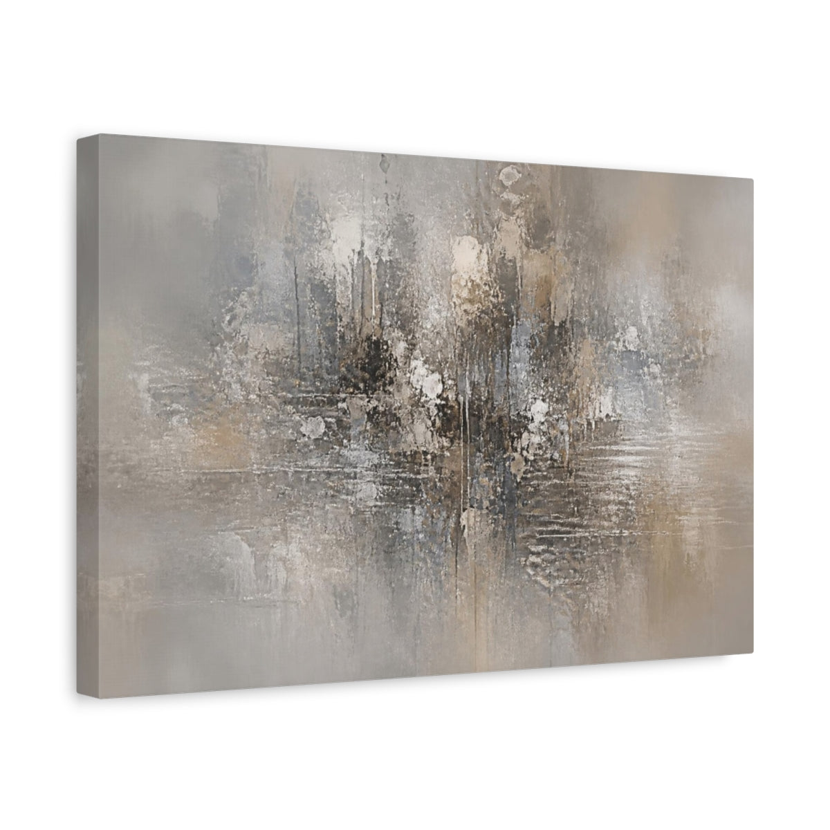 Side Mockup 4. Silver Rain Fields shown as canvas print