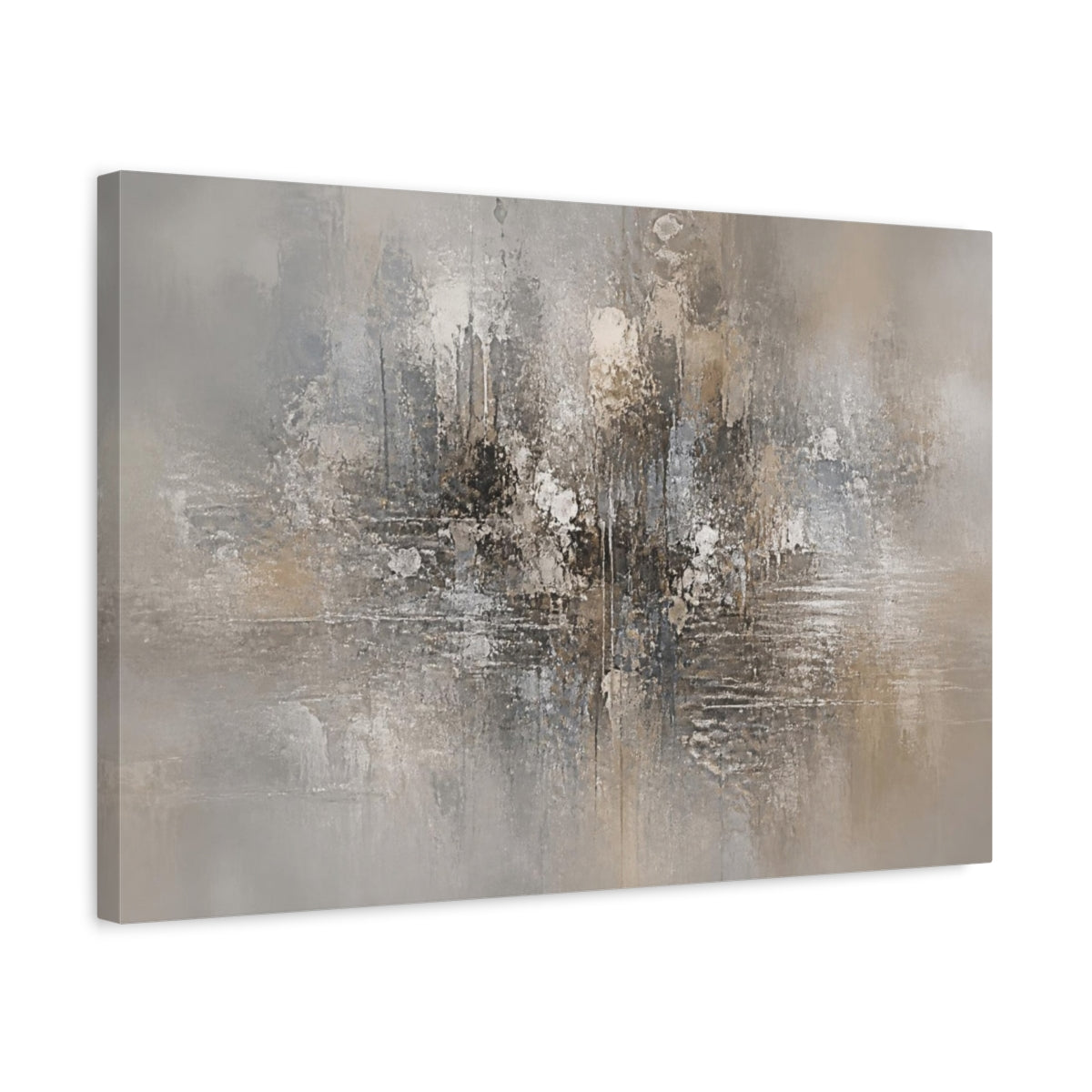 Side Mockup 3. Silver Rain Fields shown as canvas print