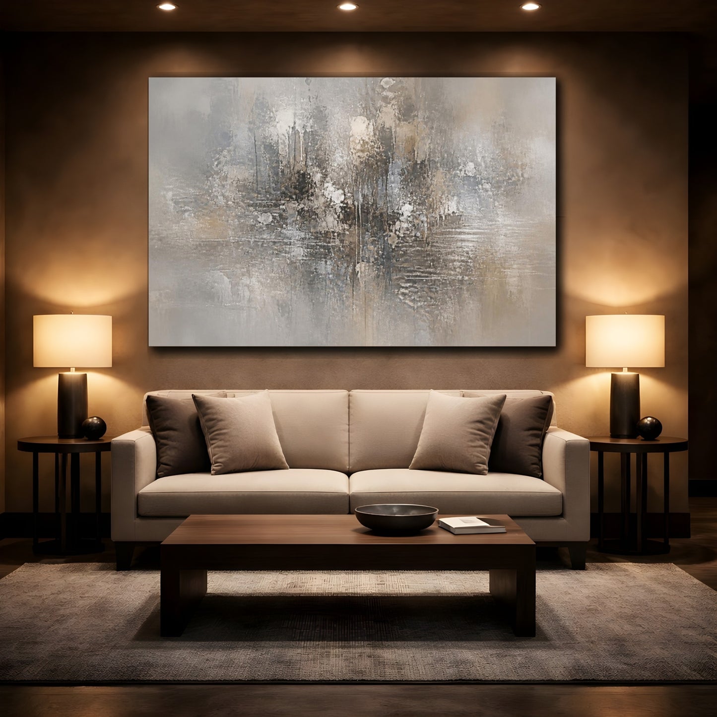 Mockup 2. Silver Rain Fields shown as canvas print