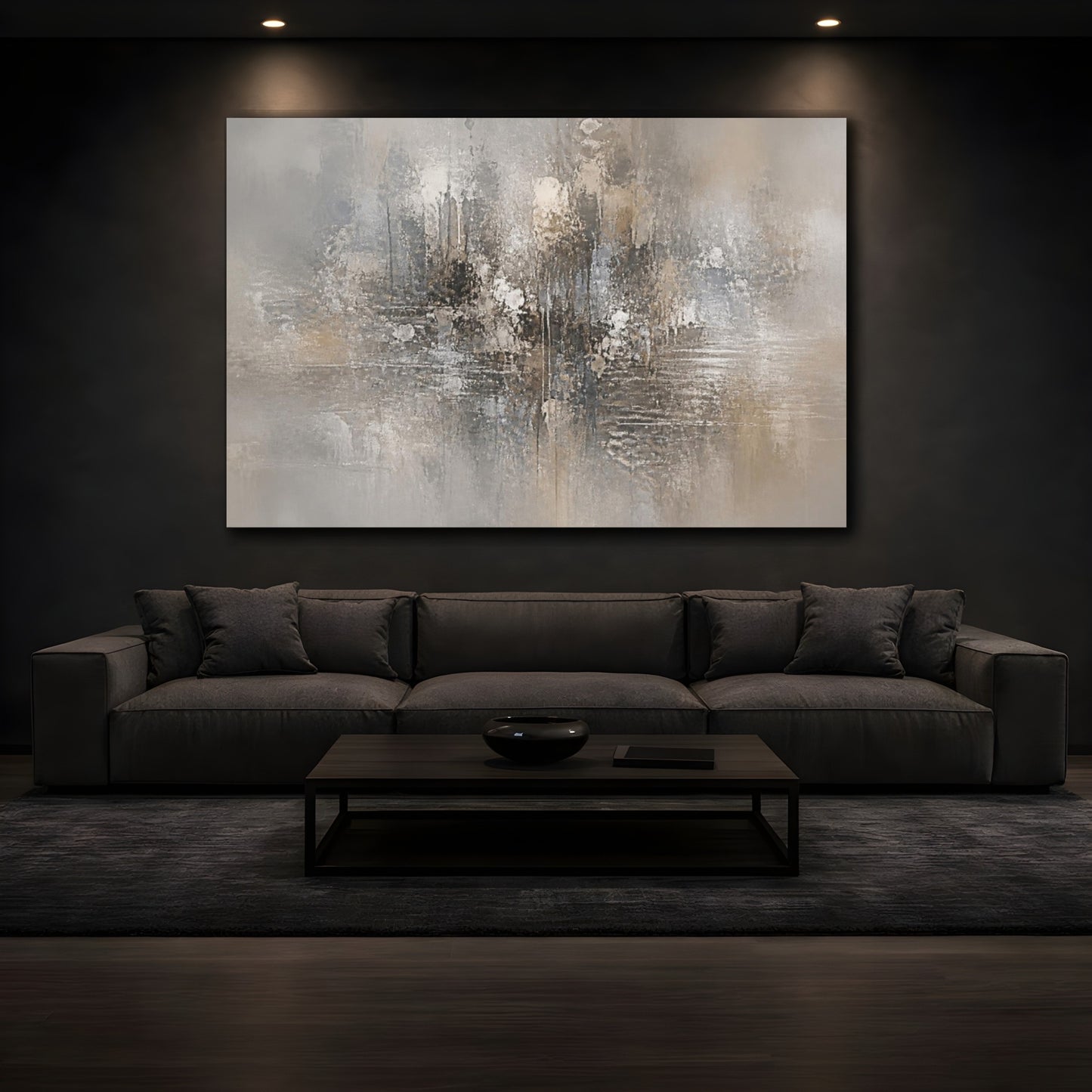 Mockup 3. Silver Rain Fields shown as canvas print