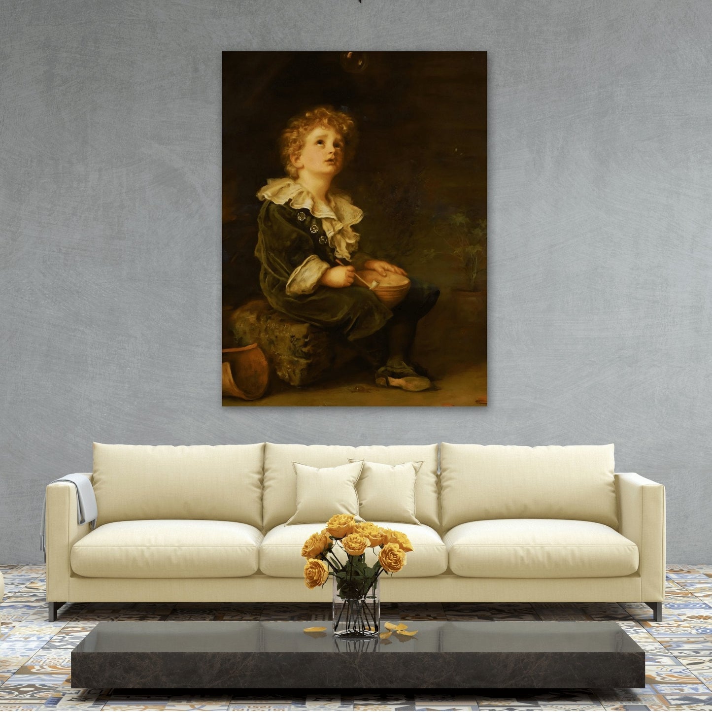 Sir John Everett Millais Bubbles - Canvas Wall Art Print Reproduction