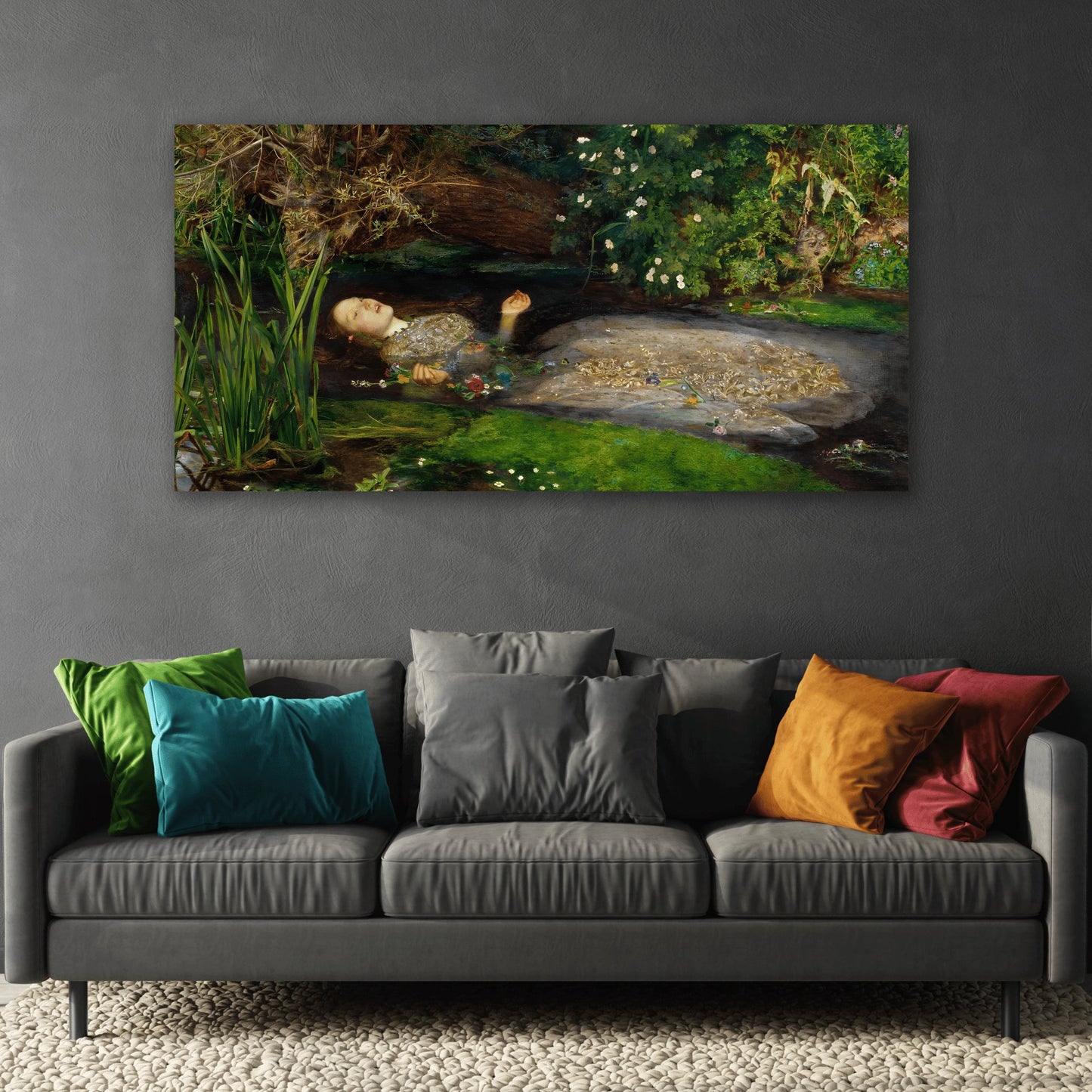 Sir John Everett Millais Ophelia Canvas Print - Victorian Romantic Wall Art Prints