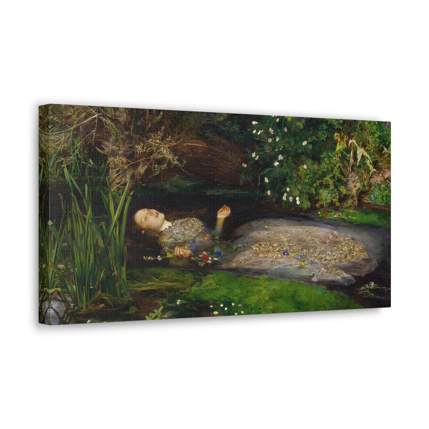 Sir John Everett Millais Ophelia Canvas Print - Victorian Romantic Wall Art Prints