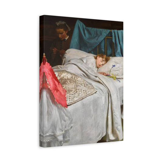 Sir John Everett Millais Sleeping - Canvas Wall Art Print Reproduction